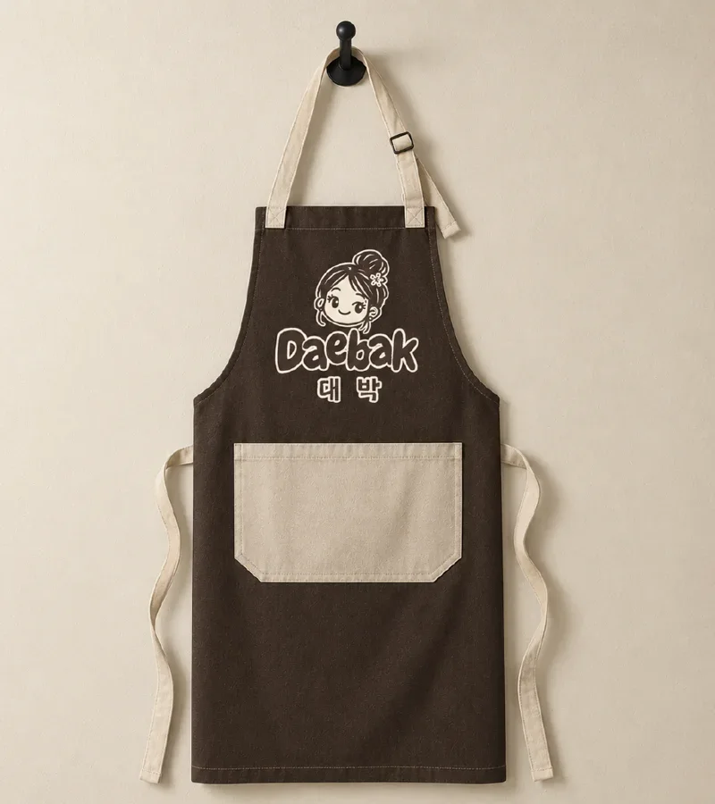 Delantal café con el logo de Daebak